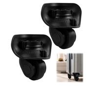 2PCS Roues de Rechange Valise Universelles,Roulettes Pivotantes en Plastique Durable,Roues Résistantes pour Bagages,Valises et Trolleys,Faciles à Installer,pour Voyage et Réparations DIY
