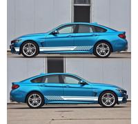 2pcs/set DIY Car Both Sides Stickers Racing Stripes Camouflage Products Wrap Film Vinyl Accessories White