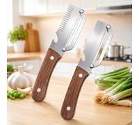 2pcs/Set Éplucheur de légumes multifonctionnel avec ouvre-bouteille et manche en bois, outil de cuisine 3-en-1 & 2-en-1 en acier inoxydable, convient pour les fruits, les pommes de terre, les citrouil