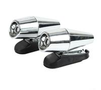 2pcs Sifflet Cerf pour voiture Anti Collision 2pcs Sifflet Cerf(Silver) | Double pour fréquence unique, active à 35km/h, réduit risques collision, chrome élégant, universel
