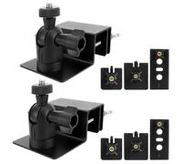 2pcs Solar Panel Mount Bracket 1/4-20 Adjustable(Black)