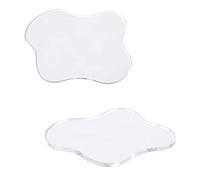 2pcs sous Verre Acrylique Transparent, sous-Verres Irréguliers sous-Verres en Acrylique pour Bureau Facile à Nettoyer sous-Verres de Forme Irrégulière Ornements de Table pour Cuisine Bar