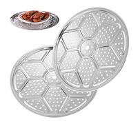 2PCS Support à Vapeur 11 Pouces / 28cm Support à Vapeur en Acier Inoxydable avec Trou de Vapeur Uniforme Plateau de Panier à Vapeur pour Cuisine Cuisson Autocuiseur Ustensiles de Cuisine