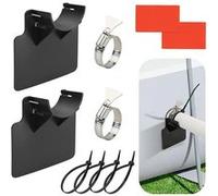 2PCS Support de Tuyau de Piscine FONGWAN avec 2 Rubans 4 Attaches Câble et 2 Colliers Serrage Support Tuyau - Noir