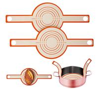 2pcs Tapis de Cuisson en Silicone pour Four Hollandais, Élingue Pain Multifonctionnel avec Longues Poignées - Doublure Réutilisable