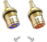 2pcs Tete A Disques Ceramique,Cartouche Ceramique Mitigeur 1/2 Tour Joint Tete de Robinet Ceramique Antidéflagrant Antirouille