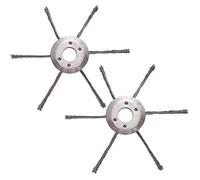2pcs têtes de débroussailleuse,Brosse de désherbage Professionnelle, en Fil d'acier avec Fil noué,Brosses à Mauvaises(6 têtes)