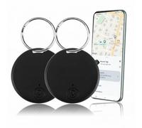 2pcs Traceur GPS Bluetooth Localisateur de Clés avec Application Traqueur de Bagages Étanche IP67 Smart Finder pour Valises, Sacs, Portefeuilles, Animaux Domestiques, Pile Remplaçable,Cadeaux de Noël