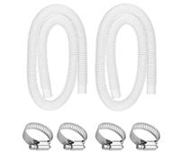 2Pcs Tuyau Piscine 32mm, Tuyau de Rechange pour Pompe de Piscine avec 4 Colliers, 1.5m/59in Tuyaux de Filtre pour Intex 330 GPH, 530 GPH et 1000 GPH