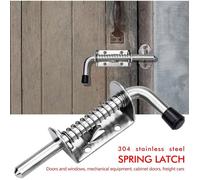 2Pcs Verrou Porte de Garage Targette Loquet a Ressort Boulons à Ressort en Acier Loquets et Verrous De Portes 128mm