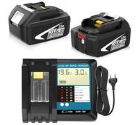 2pièces Rechange Batterie pour Makita 18V 5,0Ah + DC18RD 3A Chargeur pour Makita Chargeur 18V Double BL1850B BL1850 BL1860B BL1860 BL1845B BL1840B BL1840 BL1830B BL1830 BL1835 194204-5 LXT-400