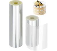 2Rouleaux Colliers à Gâteau Materiel Patisserie Rodoide Transparent Patisserie Ruban de Rouleaux à Gâteaux Décoration pour Ento 90