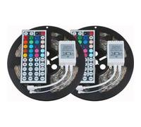 2Set 5 M 16.4Ft 5050 Rgb Led Smd Étanche Bande de Lumière 300 44 Télécommande Clé Dc 12V Djzs366 G