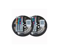 2Set 5 M 16.4Ft 5050 Rgb Led Smd Etanche Bande de Lumière 300 44 Télécommande Clé Dc 12V JJZM415