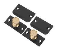 2set Loquet de Porte Invisible en Acier Inoxydable | Quincaillerie Plaque de Gâche, Noir, Usage Bureau et Résidentiel, Pose Facile, du Bruit