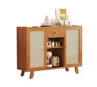2WFYJNITP Buffets et bahuts Wicker Sideboard Integrated with Wall Multi-Functional Kitchen Storage Double Doors with Drawers pour la Salle à Manger