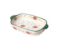 2WFYJNITP Cuisine Accueil Bol de Cuisson Rectangulaire Spécial Four à Micro-Ondes pour les lasagnes(Dark green)