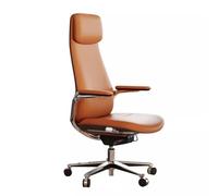 2WFYJNITP Fauteuils de Direction Chaise de Bureau à Dossier Haut en Cuir for Adulte, Chaise d'étude avec Bras rabattables rembourrés Ergonomique Soutien Lombaire(Orange)