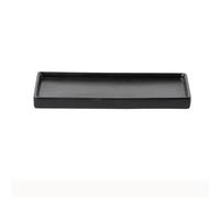 2WFYJNITP Plateaux pour Plantes Soucoupe rectangulaire for Pot de Fleurs, bac à Plantes en céramique Multicolore for palettes pour jardinières(Noir,Petit)