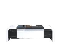 2WFYJNITP Table d'écriture Mobilier de Bureau laqué Bureau Patron Simple Moderne Président Hall Blanc Superviseur Manager Bureau d'ordinateur(160 * 80 * 75cm)