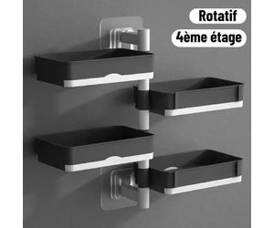 2windeal® Porte-savon rotatif 4 couches rangement mural Etagère de Douche Toilette Salle de bain