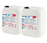Bayzid® Chlore Liquide 48° - Désinfectant Rapide pour Piscine - Bidon 2 x 12,5 kg - Idéal Spa, Jacuzzi, Pataugeoire