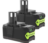 2x 18V batterie rechargeable pour RYOBI P102, P103, P104, P107, P108, RB18L50 6000mAh