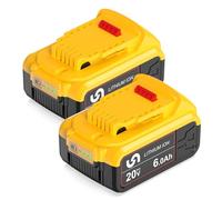 2X 20V 18V 6Ah DREAMDASH Batterie de Remplacement pour Dewalt Batterie | Convient pour Pile Max DCB182 DCB184 DCB200 DCB201 DCB203 DCB204 DCB206 DCB207 DCB209, Outils DCD/DCF/DCG/DCS XR