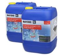 Chlore Liquide 48° Bayzid® - Bidon de 25 KG pour Piscines (2 x 20L)