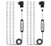 2x 3 Barres LED pour Plantes, Lampe Croissance 40cm avec Minuterie 6/12/18h | Spectre Complet, 3 Modes d'Éclairage, 5 Réglable, pour Succulentes, Étagères et Montage Sous Meuble
