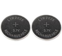 2X 40mAh LIR2025 3,7V Pile Bouton Rechargeable Lithium Clé Voiture Girafus | Accu rechargeable - idéal pour e voiture, télécommande, générateur - remplace CR2025 avec restrictions