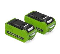 2X 40V 6Ah Batterie de Remplacement pour Greenworks G40B5 G40B4 G40B2 | Convient pour Greenworks 40V Débroussailleuse Taille Haie Tronçonneuse Aspirateur Souffleur Scarificateur Aérateur Tondeuse