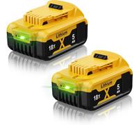 2X 5.0Ah Remplacement pour Dewalt Batterie 18V | Batterie pour Dewalt Compatible avec DCB182 DCB184 DCB180 DCB181 DCB200 DCB201 DCB204 outils sans fil