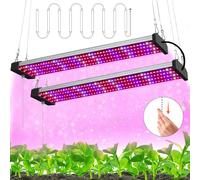 2x 50cm lampe pour plantes avec interrupteur à chaînette LED spectre complet lumière pour plantes connectable lampe pour plantes Grow Light lampe de croissance pour plantes, L