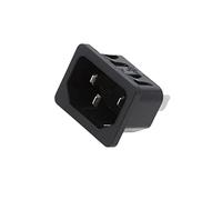 2X 6100.4312 Connecteur: alimentation AC socle mâle 10A 250VAC IEC 60320 SCHURTE