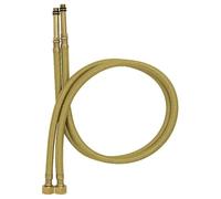 2x 80cm M10 x G3/8 Une Paire Or Nylon Tressé Tuyau Flexible Robinet