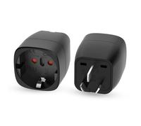 2X Adaptateur Adaptateur de Voyage Australie, Allemagne vers Aus-tralie, Type I Adaptateur de Prise de Voyage Australie pour Aus-tralie Chine, Argentine, Nouvelle-Zélande, Fidji-Noir
