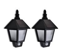 2x Applique Solaire de Jardin Détecteur de Mouvement Lampes d'Extérieur vidaXL