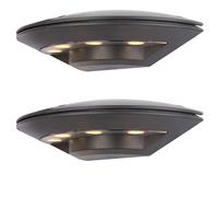 2x appliques extérieures LED balcon ALU lumières de terrasse anthracite
