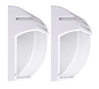 2x appliques murales extérieures ALU façade en verre propriété lampes de jardin blanc IP44