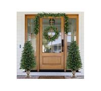 vidaXL Arbres de Noël Artificiels 2 pcs et LED