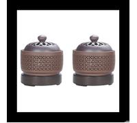 2X Aromathérapie Électronique Brûleur D'Encens Électrique Essentielle Veilleuse 220V Réglage de la Température de Synchronisation,
