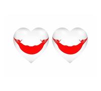 2x Autocollant Sticker Drapeau Coeur Ile De Paques