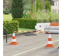 vidaXL Perches télescopiques pour cônes de signalisation ABS 116-197 cm 10 pièces