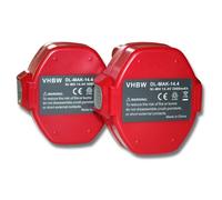 2x Batterie Ni-MH 3000mAh (14.4V) vhbw pour outils 6280DWAE, 6333D, 6333DA, 6333DWA, 6333DWAE comme Makita 1420, 1422, 1422 192600-1, 192600-1.