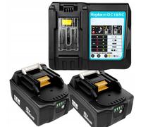 2x batterie pour Makita 18V 6Ah BL1840 BL1850 avec chargeur 14.4 -18V