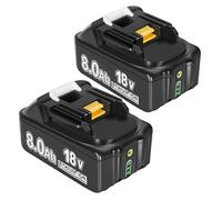 2x batterie rechargeable 18V adaptée à la batterie rechargeable Makita 18V 8Ah BL1860 BL1850 BL1850B BL1860 BL1860B BL1840B BL1840 BL1830 BL1835 BL1845 194204-5 LXT-400