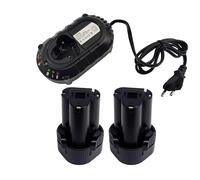 2X BL1013 Remplacement pour Makita 10,8V Batterie Lithium-ION + Chargeur DC10WA Compatibles avec Makita BL1013 BL1014 DF030D DF330D LCT203W TD090D, 194550-6 194551-4 194588-1 195332-9