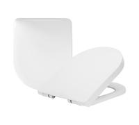 2x Blanc Carré Fermeture Douceur Siège de Toilette Universel Lourd Salle de Bain