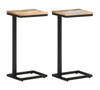 Vidaxl Tables D'appoint 2 Pcs 31,5x24,5x64,5 Cm Bois De Manguier Brut